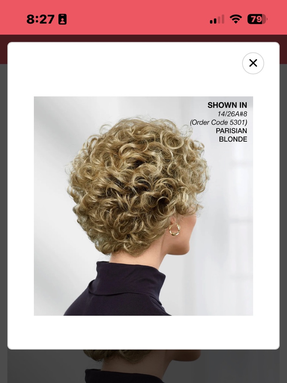 🩷🩷🩷 HOLD for CLEEMO7 9/12  YOUNG FRANCIE  Curly Women's Wig in Parisian Blonde - - Picture 2 of 3